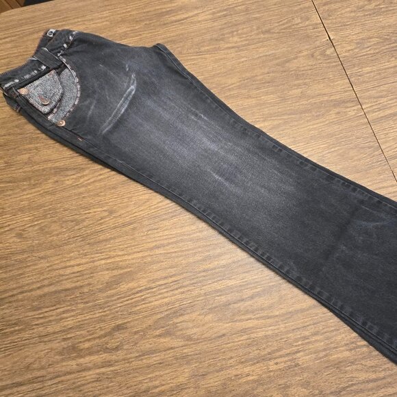 KLEPTON Basic Clothes Unisex Vintage Boot Leg Jeans w/Accent Pockets - Black - Picture 10 of 15